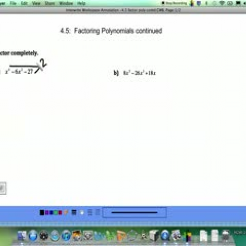4.5:  Factoring &amp; Solving Polynomials