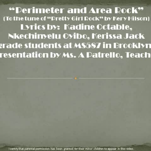 Perimeter and Area Rock