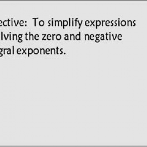 5-2 Negative and Zero Exponents