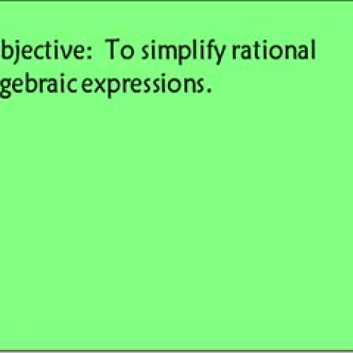 5-4 Rational Algebraic Expressions