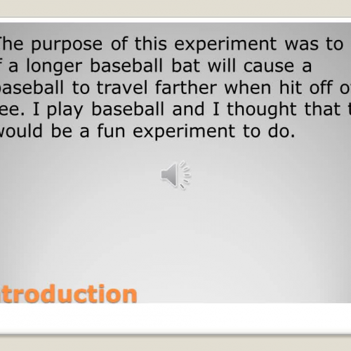 The Effect of the Length of a Baseball Bat on
