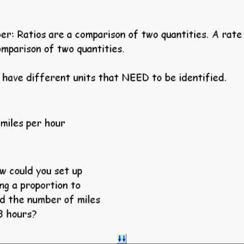 Ratios, Rates and Unit Rates