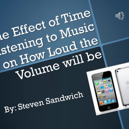 the effect of time listening to music on volu