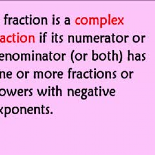 5-7 Complex Fractions