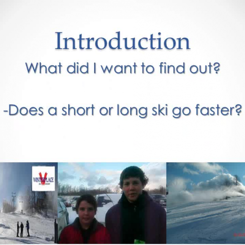 Science Fair Video- Ski Length