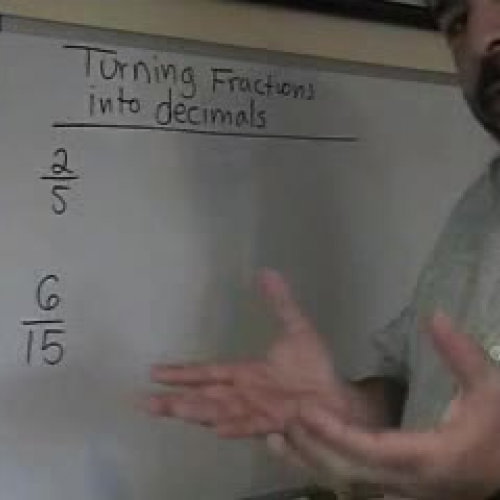 changing fractions to decimals