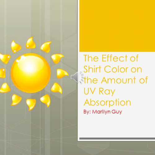 The Effect of Shirt Color on UV Ray Absoption