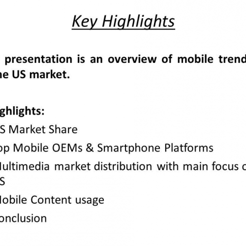 Mobile Market Trends - US