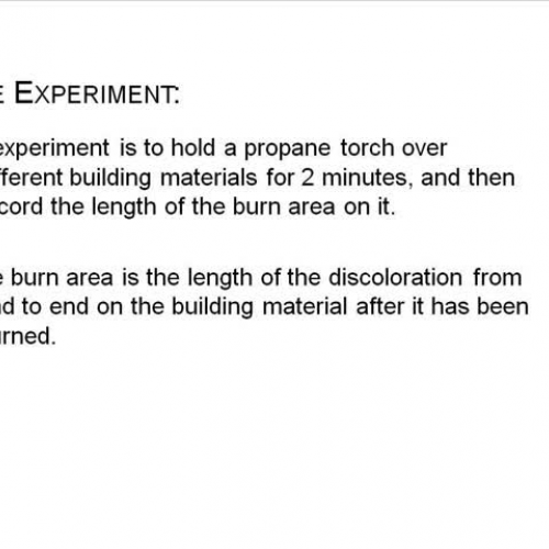 The Effect of Fire on Building Materials and 