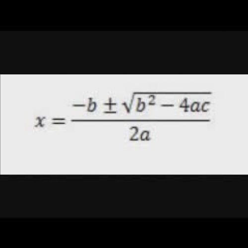 Nice and Slow Quadratic Formula