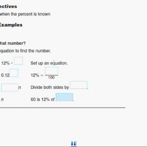 6.4 Finding a Number When Percent is Known