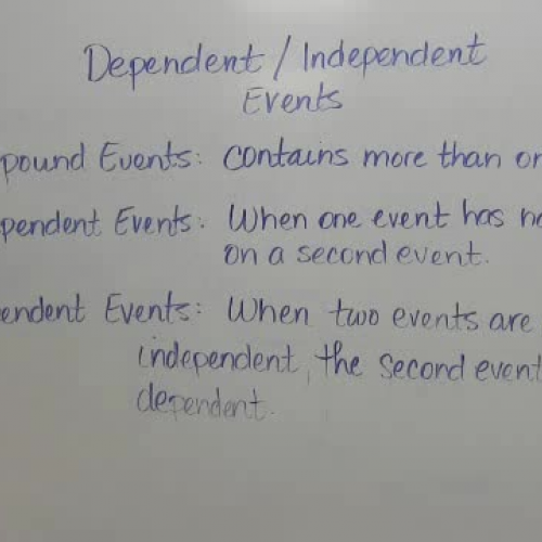 12-7 Dependent and Independent Events P1