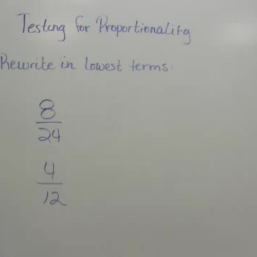 6-6 Testing for Proportionality