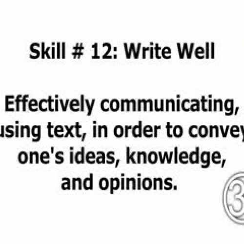 Skill 12: Write Well
