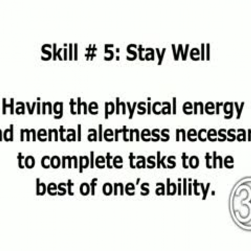 Skill 5: Stay Well