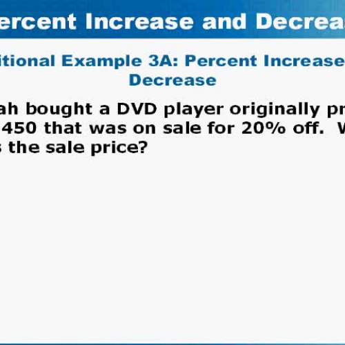 6.5 Percent Increase Decrease Part B