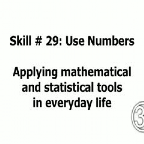 Skill 29: Use Numbers