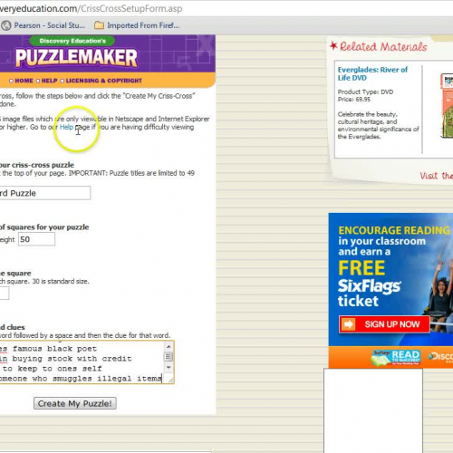 Crossword Puzzles &amp; Snipping Tool