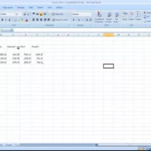MSITA Excel Lesson 2 Project 1