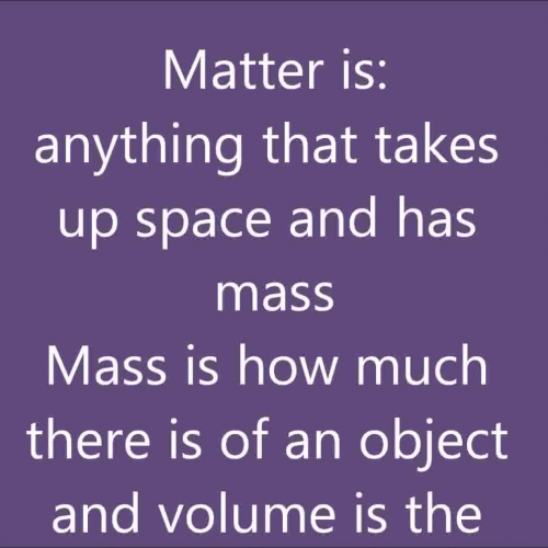 What is Matter?