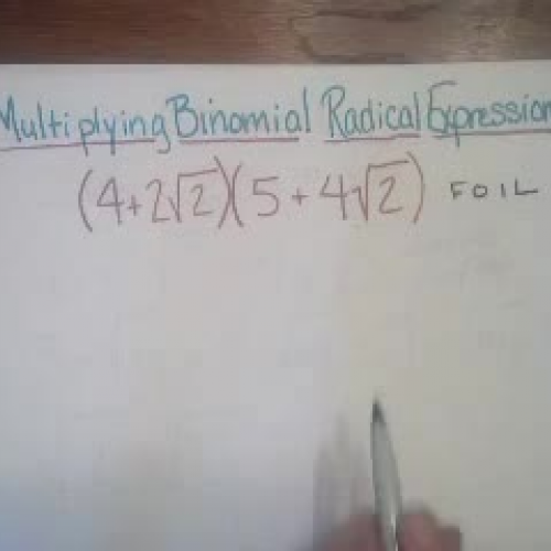 Binomial Radical Expressions part 2