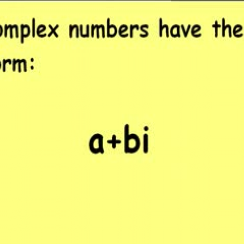 6-8 The Complex Numbers