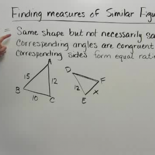 7-9 Finding Measures of Similar Figures