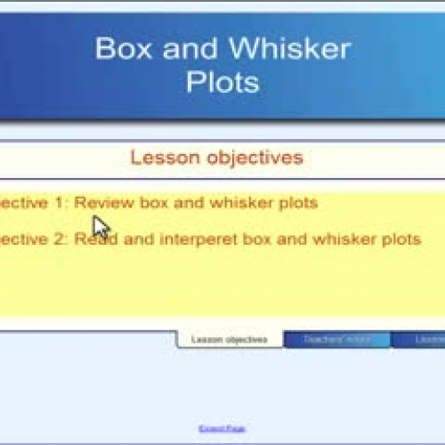 Box and Whisker plots pt.1