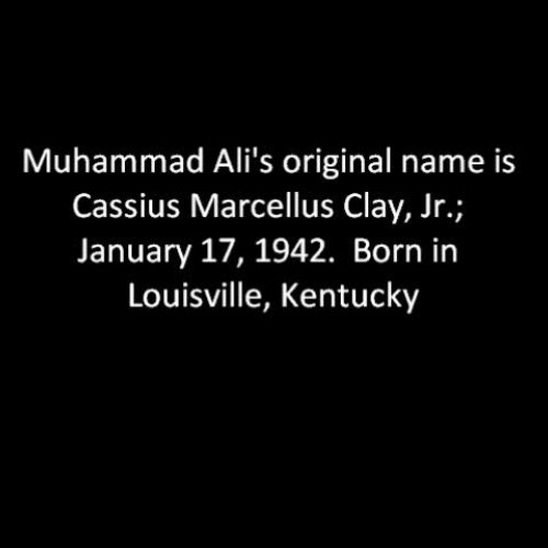 Tribute to Muhammad Ali