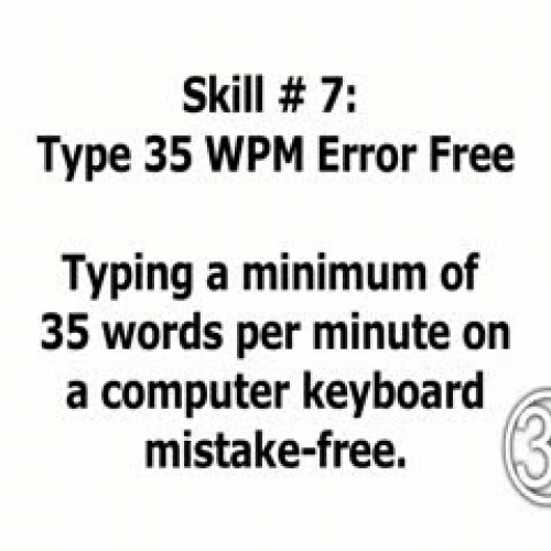 Skill 7: Type Well