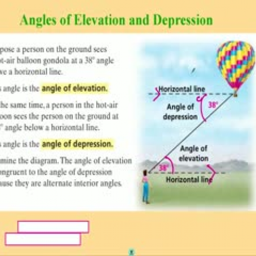 Angles of Elevation and Depression