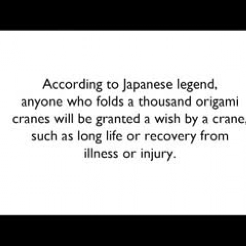 Paper Cranes for Japan