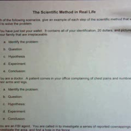 The Scientific Method in Real Life