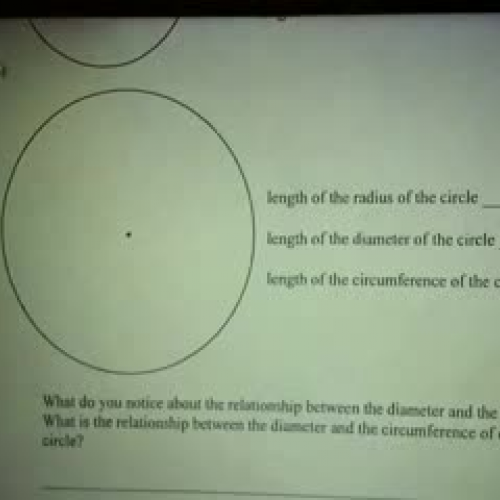 Radius, Diameter and Circumfrence Part 2