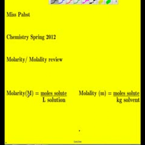 Molarity/Molality