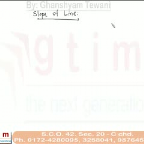 Slope of line