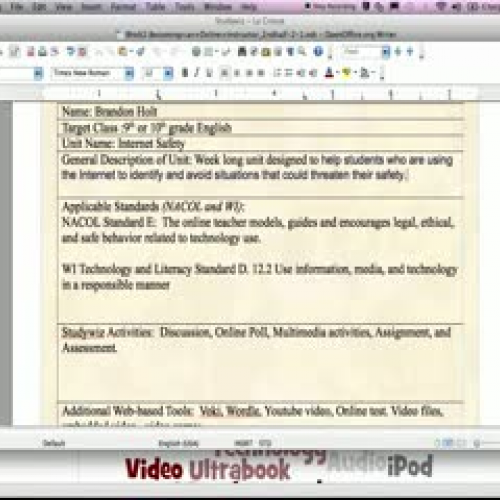Final Unit Project overview