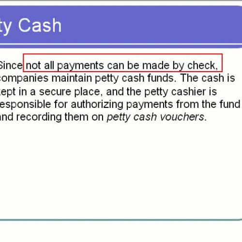 Petty Cash