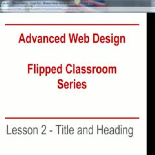 Web Design Flipped Series - Dreamweaver Title