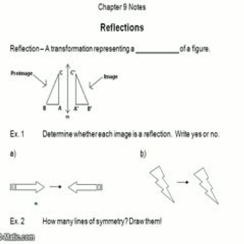 Ch. 9- Reflections/Translations