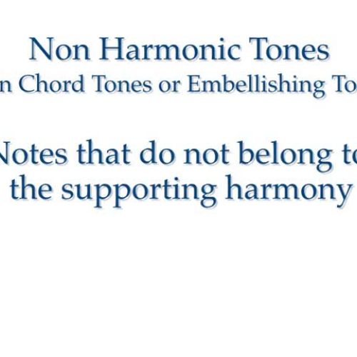 Non Harmonic tones