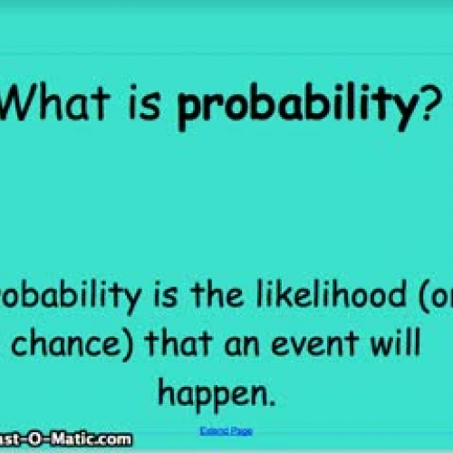 Chance &amp; Probability