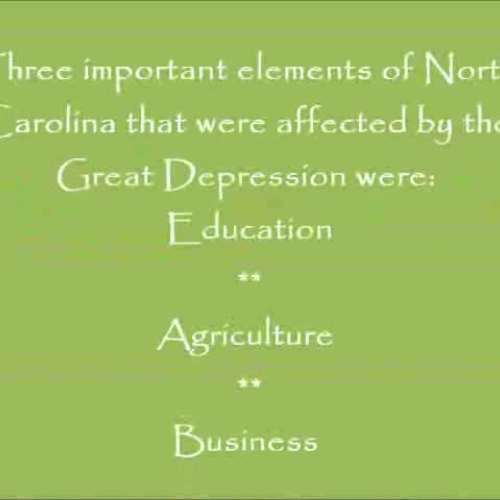 NC and the Great Depression by Raven Richards
