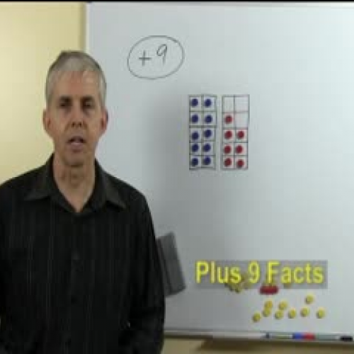 Math Worksheets: Plus 9 Addition Facts Strate