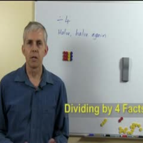 Math Worksheets: Dividing by 4 Division Facts