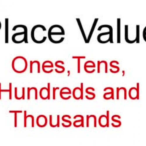Place Value - Ones, Tens, Hundreds, Thousands