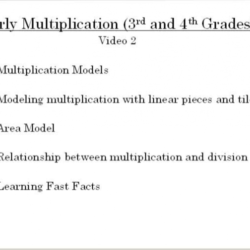Early Multiplication