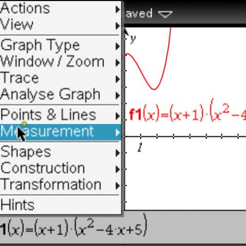 TI-nspire Finding the Maximum