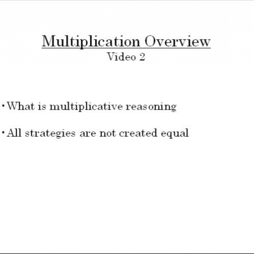 Multiplication Overview