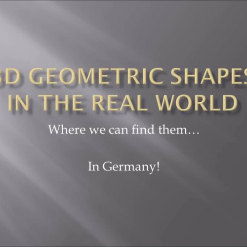 3D Geometric Shapes